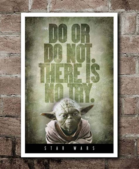 Star Wars YODA do or Do Not Quote Poster 12x18 - Etsy