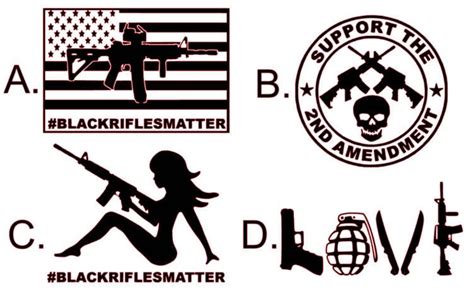 Black Rifles Matter AR 15 Decal Sticker Gun AR-15 2nd | Etsy