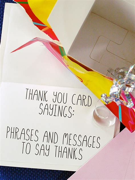 Thank You Card Sayings, Phrases, and Messages | Thank you card sayings ...