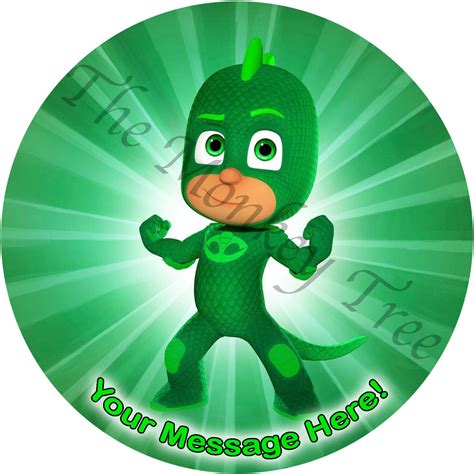 PJ Masks Gekko Personalised Edible Cake Image Topper | The Monkey Tree