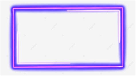 Webcam Overlay Neon Border Purple PNG and PSD