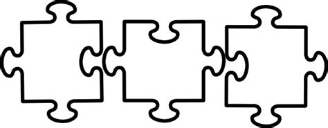 Black And White Jigsaw Clip Art at Clker.com - vector clip art online ...