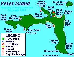 Map Of Peter Island | Islands With Names