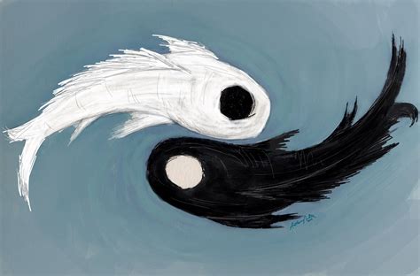 Awesome Yin and Yang Koi Fish art by Anthony's Art Ep.7 inspired by ...