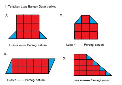 Menentukan Luas Bangun Datar dengan Satuan tak Baku, Senin 23 Maret 2020