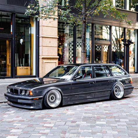 Stanced bmw e34 touring with m5 engine swap and air suspension – Artofit