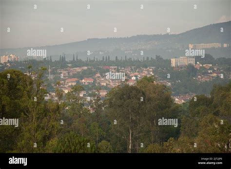 Mist over Kigali, Kigali, Rwanda. Rwanda is nown as the land of the ...