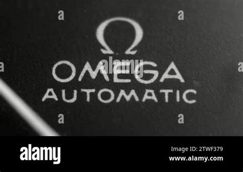 BOLOGNA, ITALY - OCTOBER 12, 2017: Omega logo on Seamaster 300 vintage ...