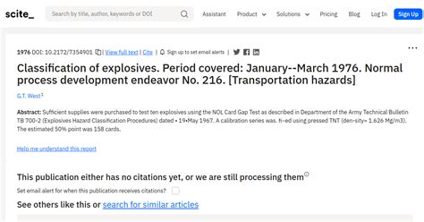 Classification of explosives. Period covered: January--March 1976 ...