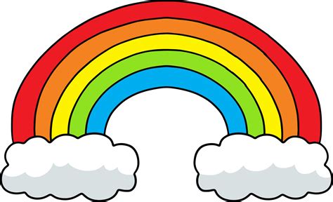 Rainbow Cartoon Colored Clipart Illustration 8944160 Vector Art at Vecteezy