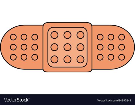 Color image cartoon band aid element health Vector Image