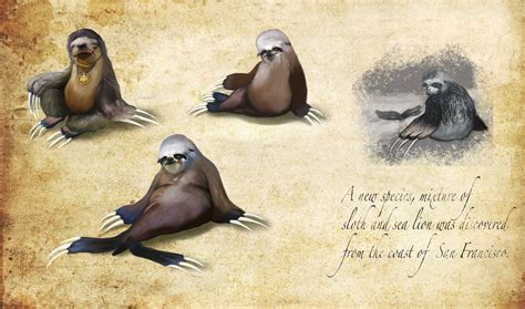 ArtStation - Hybrid sloth and sea lion