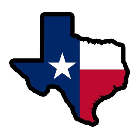 Texas Flag Texas State Shape Sticker 5x5 Inch Bumper Laptop Decal ...