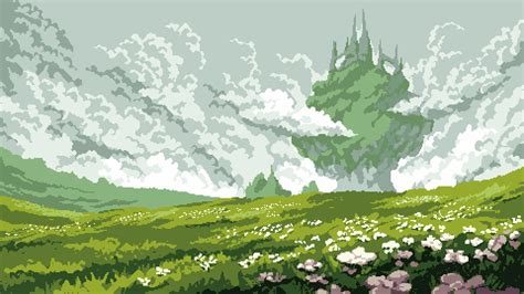 Twitter | Pixel art landscape, Landscape wallpaper, Pixel art background