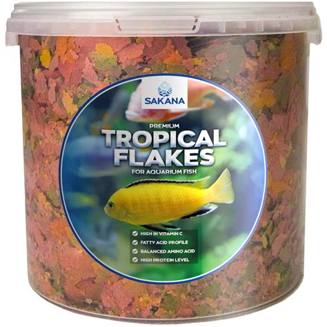 Sakana Premium Tropical Fish Flakes Protein Rich Balanced Aquarium Fish ...