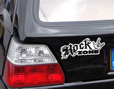 Heavy metal sticker und Rock Zone Autoaufkleber