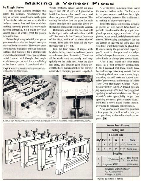 Making Veneer Press • WoodArchivist