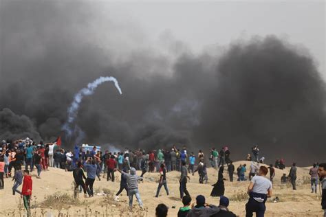 Four are killed, as Gaza protesters move tents closer to border ...