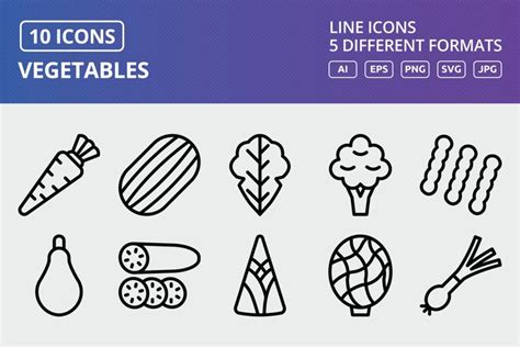 Vector Vegetables Icon Set (2175728)