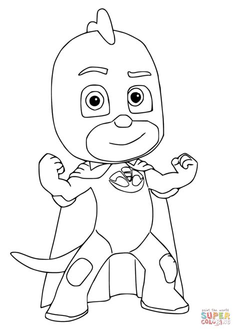 Gekko from PJ Masks coloring page | Free Printable Coloring Pages