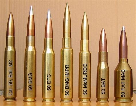 The 50 BMG and .50-Caliber Cartridges | Guns tactical, Guns bullet, Guns