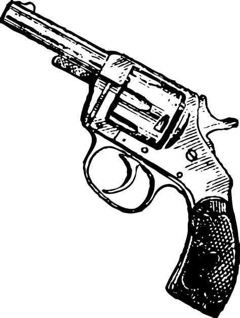 Western Revolver Drawing at GetDrawings | Free download