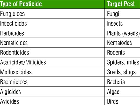 Types Of Insecticides