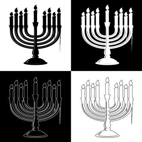 Hanukkah candles drawing vector for websites, printing and others ...