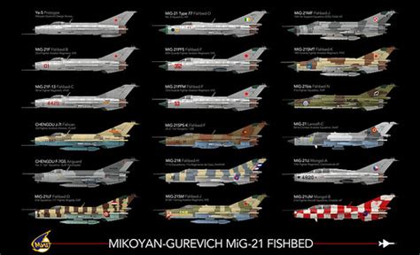 34 Mikoyan-Gurevich MiG-21 Variants | Here is a poster with … | Flickr