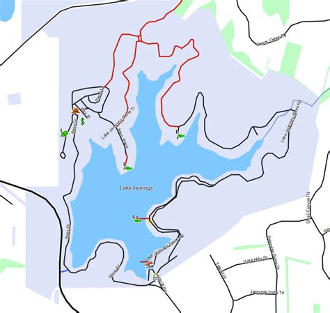 Lake Jennings - California Trail Map