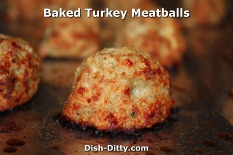 Baked Turkey Meatballs (Low Fat) Recipe - Dish Ditty