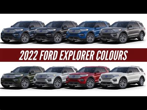 2022 Ford Explorer - All Color Options - Images | AUTOBICS - YouTube