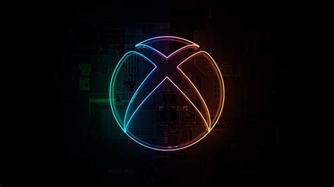 Neon Wallpaper 4K, Xbox logo, AMOLED