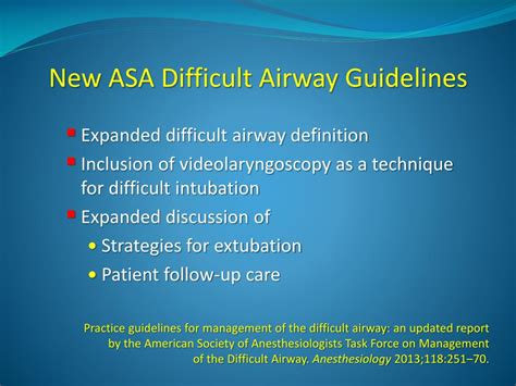 PPT - New ASA Difficult Airway Guidelines PowerPoint Presentation, free ...