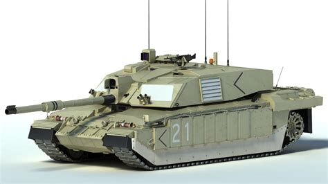 3d challenger 2 mbt tank model