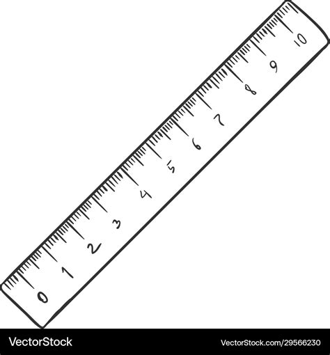 Single sketch ruler Royalty Free Vector Image - VectorStock