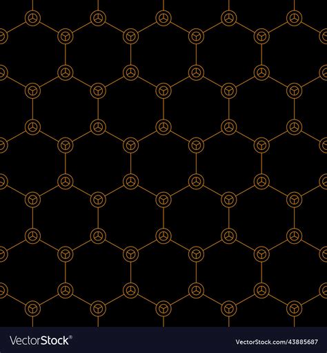 Seamless hexagons pattern honeycomb abstract Vector Image