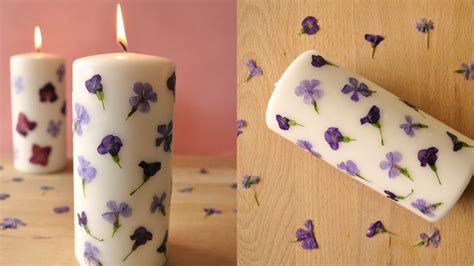 Pressed Flower Candle DIY - Welcome Home