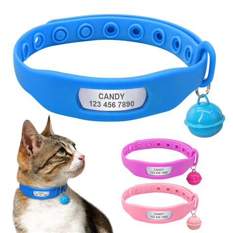 Personalized Cat Collar Custom Engraved Cat Collars With Bell ...