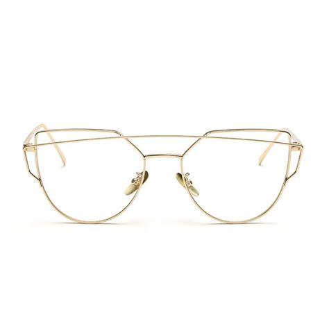 High Quality Retro Gold Glasses Frames Rimmed Clear Glasses Optical ...