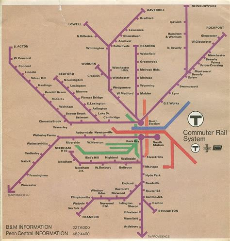 Transit Maps: Historical Map: Boston Commuter Rail, 1976