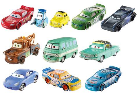 Buy Disney Pixar Cars Die-Cast Mini Racers 10-Pack Vehicles, Miniature ...