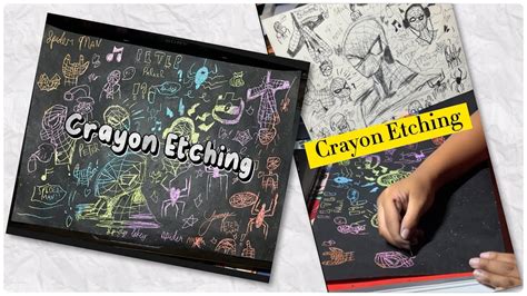 CRAYON ETCHING | Artworks | How to make a drawing in Crayon Etching ...