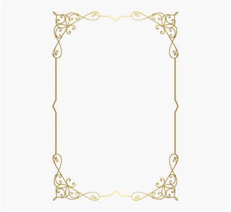 Decorative Border Clipart - Gold Border Clipart, HD Png Download ...