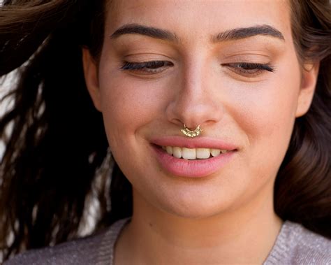 Nose Piercing Septum Jewelry Gold Septum Gold Septum Ring