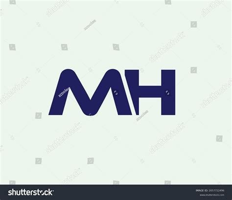 Mh Logo Design Vector Template Stock Vector (Royalty Free) 2057722496 ...