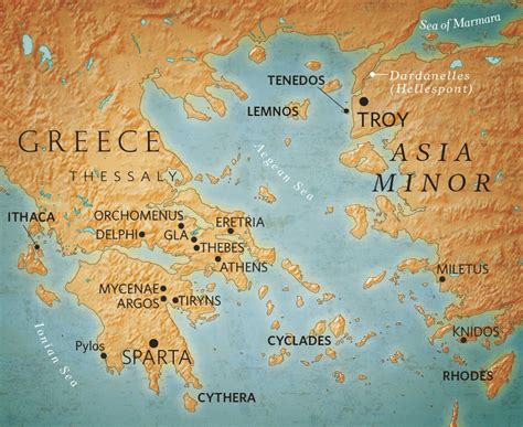 Ancient Greece Map Troy - Aggie Arielle