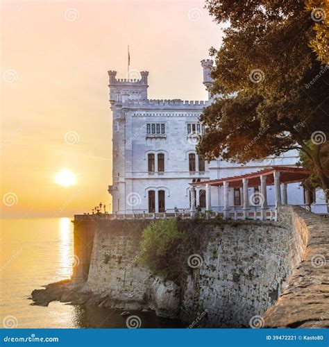 Miramare Castle, Trieste, Italy, Europe. Stock Image - Image of famous ...