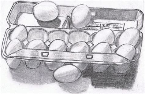 Egg Carton Party Drawing by Miss Madness | Fine Art America