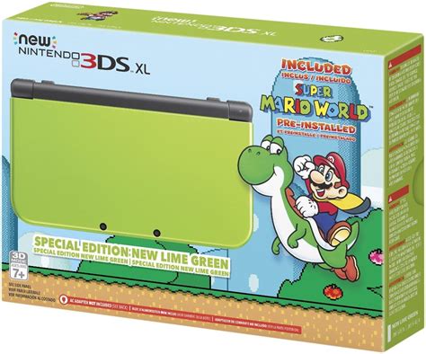 Nintendo 3DS XL Special Edition: Lime Green with Super Mario World Game ...